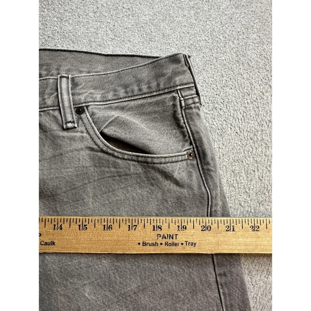 Levis 501 Jeans Mens 36x32 (34x30) Gray Straight Leg Button Fly Cotton Denim - Picture 7 of 16